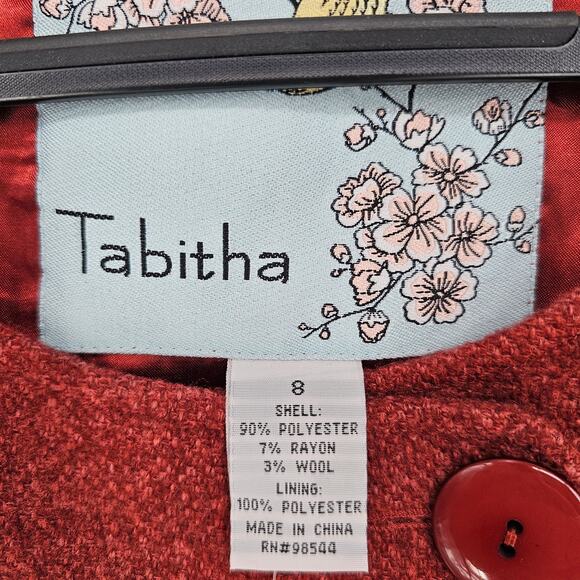 Anthropologie Tabitha Blustery Days Wool Blend Vest Dress Jacket Rust 8 MSRP$148 - Picture 6 of 9